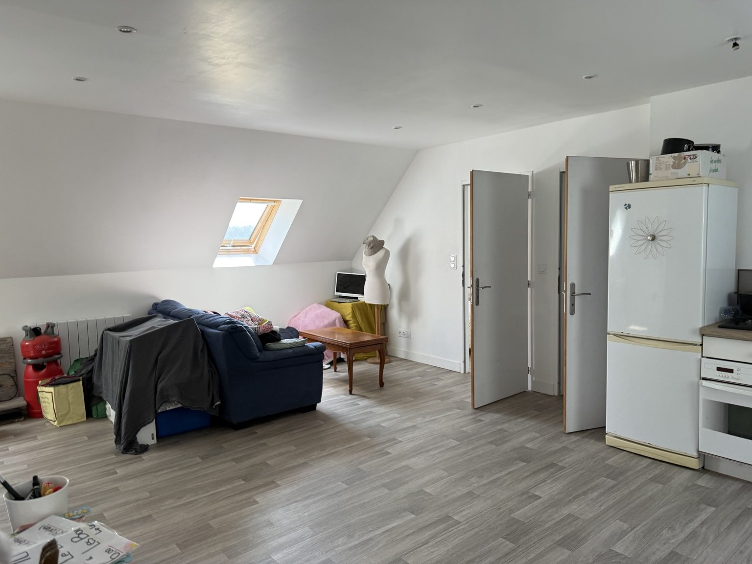 Pièce à vivre avec kitchenette de l’appartement indépendant